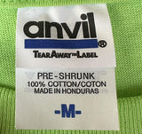 Anvil Men's LongLeaf Camo Leaf Graphic Green Short Sleeve Shirt Size Medium