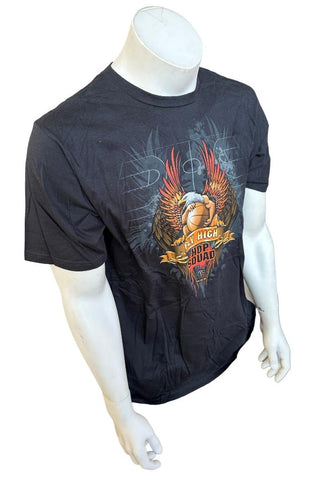 Anvil Men's Fly High Hop Squad Basketball Black Short Sleeve Shirt Size Large