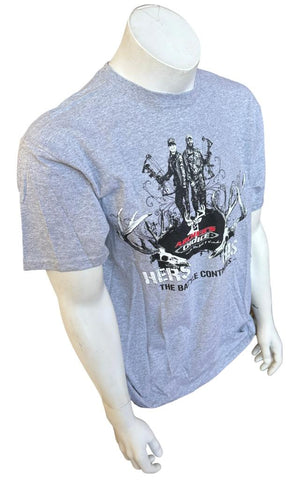 Anvil Men's Archers Choice Archery Hunter Gray Short Sleeve Shirt Size Large