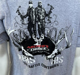 Anvil Men's Archers Choice Archery Hunter Gray Short Sleeve Shirt Size Large