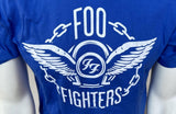 Anvil Men's Foo Fighters Graphic Blue Short Sleeve Shirt Size Medium
