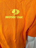Anvil Men's Mossy Oak Tree Graphic Orange Short Sleeve Shirt Size Large