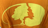 Anvil Men's Mossy Oak Tree Graphic Orange Short Sleeve Shirt Size Large