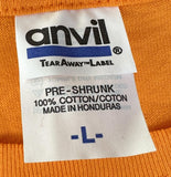 Anvil Men's Mossy Oak Tree Graphic Orange Short Sleeve Shirt Size Large
