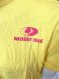 Anvil Men's Mossy Oak Tree Graphic Yellow Short Sleeve Shirt Size Large