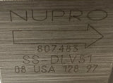 Nupro SS-DLV51 Stainless Steel Hi Pressure Diaphragm Sealed Valve 1/4" Female