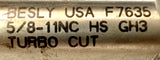 Bestly 5/8"-11 NC Spiral Hand Tap USA Turbo-Cut HS GH3 F7635