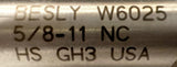 Bestly 5/8"-11 NC Hand Tap USA Turbo-Cut HS GH3 W6025