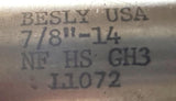 Besly 7/8"-14 NF Spiral Hand Tap USA HS GH3 L1072
