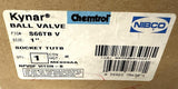 Nibco Chemtrol S66TB-V 1" Ball Valve Socket Tutb PVDF 160 PSI Union ME909AA