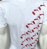 Puma Men's DJ Hero Graphic White Short Sleeve Shirt Size Large