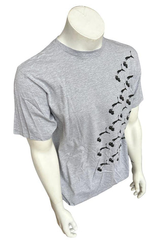 Puma Men's DJ Hero Graphic Gray Short Sleeve Shirt Size Large