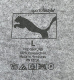 Puma Men's Puma Logo Graphic Gray Short Sleeve Shirt Size Large