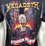 Anvil Men's Megadeth Sudden Death Tour 2010 Black Short Sleeve Shirt Size Large