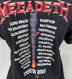 Anvil Men's Megadeth Sudden Death Tour 2010 Black Short Sleeve Shirt Size Large