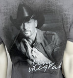 Anvil Men's Tim McGraw Emotional Traffic Tour Gray Short Sleeve Shirt Size Large