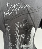 Anvil Men's Tim McGraw Emotional Traffic Tour Gray Short Sleeve Shirt Size Large
