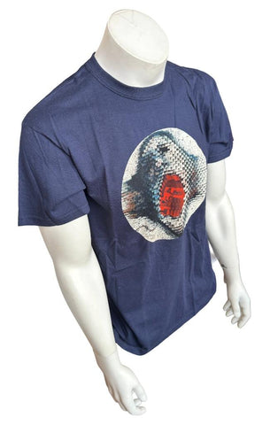 Gildan Men's Roger Waters Tear Down The Wall Navy Short Sleeve Shirt Size Medium
