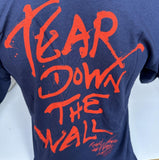 Gildan Men's Roger Waters Tear Down The Wall Navy Short Sleeve Shirt Size Medium