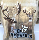 Anvil Men's Buck Commander Deer Graphic Hunting Tan Short Sleeve Shirt Large