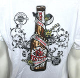 Anvil Men's Celebrates Dyngus Day White Short Sleeve Shirt Size Large