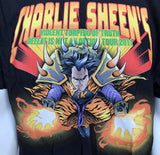 Anvil Men's Charlie Sheen Winning Tour 2011 Black Short Sleeve Shirt Size Large