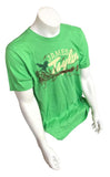 American Apparel Men's James Taylor Crow and Guitar Graphic Green Shirt Large