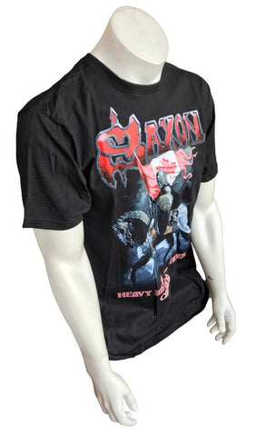 Anvil Men's Saxon Call to Arms World Tour 2011 Heavy Metal Black Shirt Large