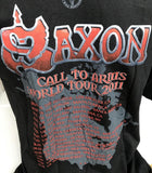 Anvil Men's Saxon Call to Arms World Tour 2011 Heavy Metal Black Shirt Large