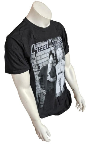 Bay Island Men's Steel Magnolia Meghan and Joshua Portrait Black Shirt Large