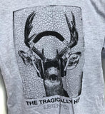 American Apparel Men's The Tragically Hip Deer Graphic Gray Shirt Large
