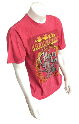 Comfort Colors Men's The Allman Brother Band 45 Anniversary Red Shirt Large