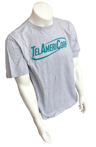 Workaholics Men's TelAmeriCorp Graphic Gray Short Sleeve Shirt Size Large