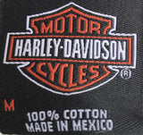 Harley Davidson Men's Motorcycle Woman Graphic Black Long Sleeve Shirt Medium
