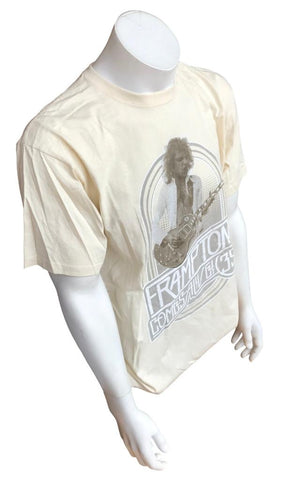 Anvil Men's Peter Frampton Comes Alive Graphic Tan Short Sleeve Shirt Size Large