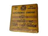 Geometric 1/2"-13 NC One Set Supermetric Chasers 9/16" D Style 22° Cham 10° Hook