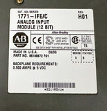 Allen-Bradley 1771-IFE/C Analog Input Module 12 Bit Series C REV. H01 96188672 F