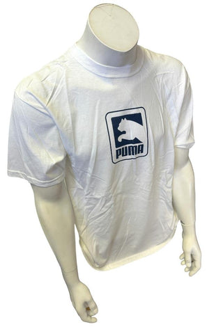 Puma Men's Puma Graphic White Short Sleeve Shirt Size Large