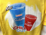 Gildan Men's Dunkin Donuts Coolatta Chill Out Summer Yellow Promo Shirt Large