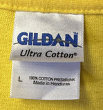 Gildan Men's Dunkin Donuts Coolatta Chill Out Summer Yellow Promo Shirt Large