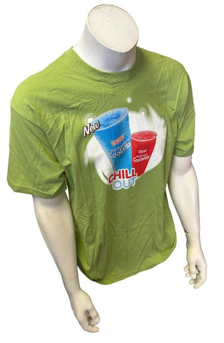 Gildan Men's Dunkin Donuts Coolatta Chill Out Summer Green Promo Shirt Large