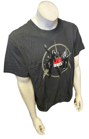 Edam Live Men's U2 360 Tour Gray Short Sleeve Shirt Size X-Large