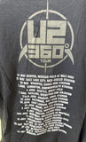 Edam Live Men's U2 360 Tour Gray Short Sleeve Shirt Size X-Large