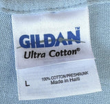 Gildan Men's Dunkin Donuts Coolatta Chill Out Summer Blue Promo Shirt Large