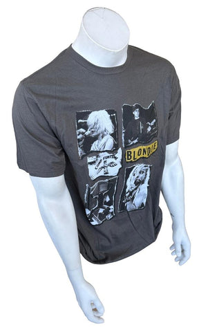 Anvil Men's Camp Fun Time Blondie Debbie Harry Gray Shirt Size Large