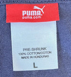 Puma Men's Puma Logo Navy Blue Short Sleeve Shirt Size Large