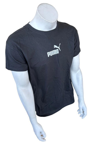Puma Men's Puma Logo Black Short Sleeve Shirt Size Large