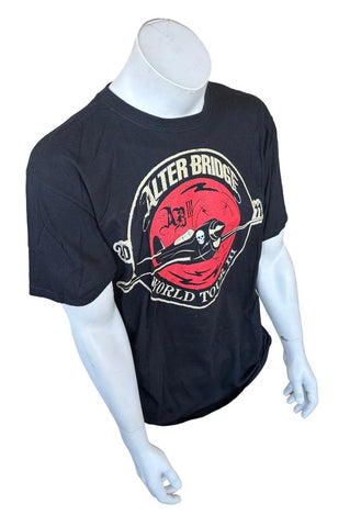 Anvil Men's Alter Bridge World Tour III 2011 Black Short Sleeve Shirt Size Large