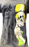 Disney Store Women's Tinker Bell Not That Innocent Gray Shirt Size Medium