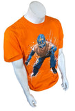 WWE Men's Rey Mysterio Wrestling Orange Short Sleeve Shirt Size Large